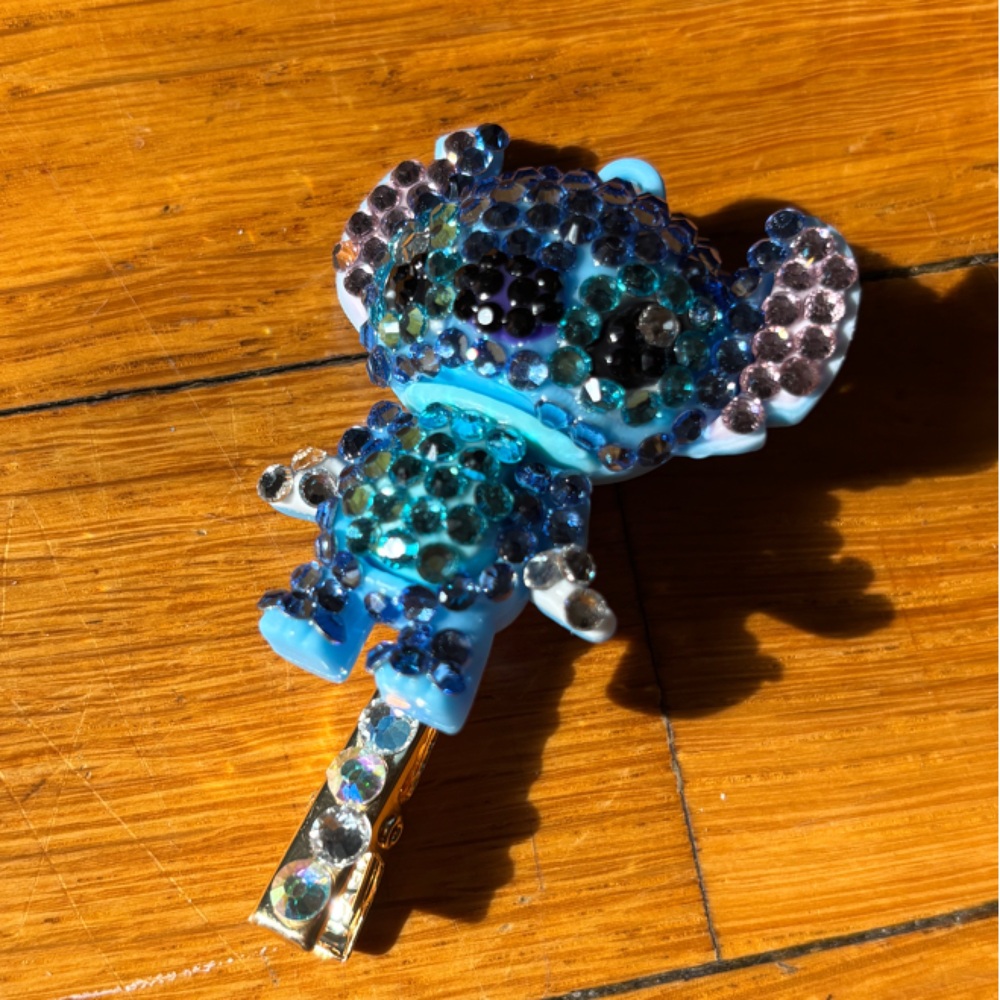 Disney Inspired Stitch Rhinestone Hair Clip